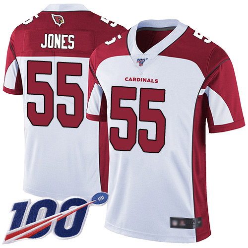 Arizona Cardinals Limited White Men Chandler Jones Road Jersey NFL Football #55 100th Season Vapor Untouchable
